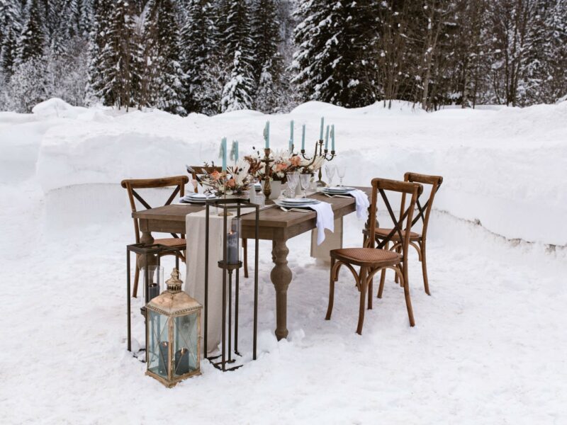 winter bruiloft decoraite